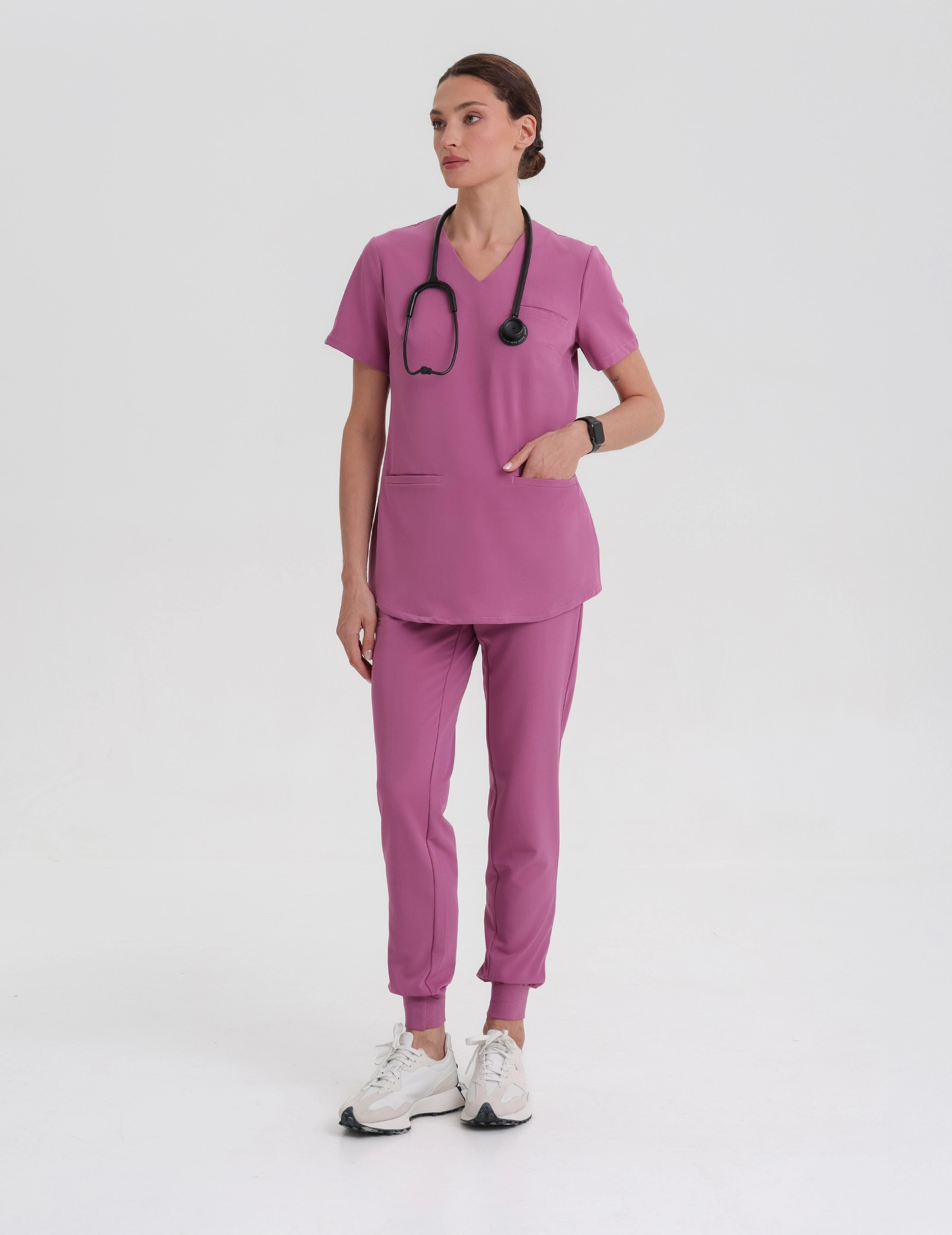 Grace Scrub Top - BERRY SHAKE