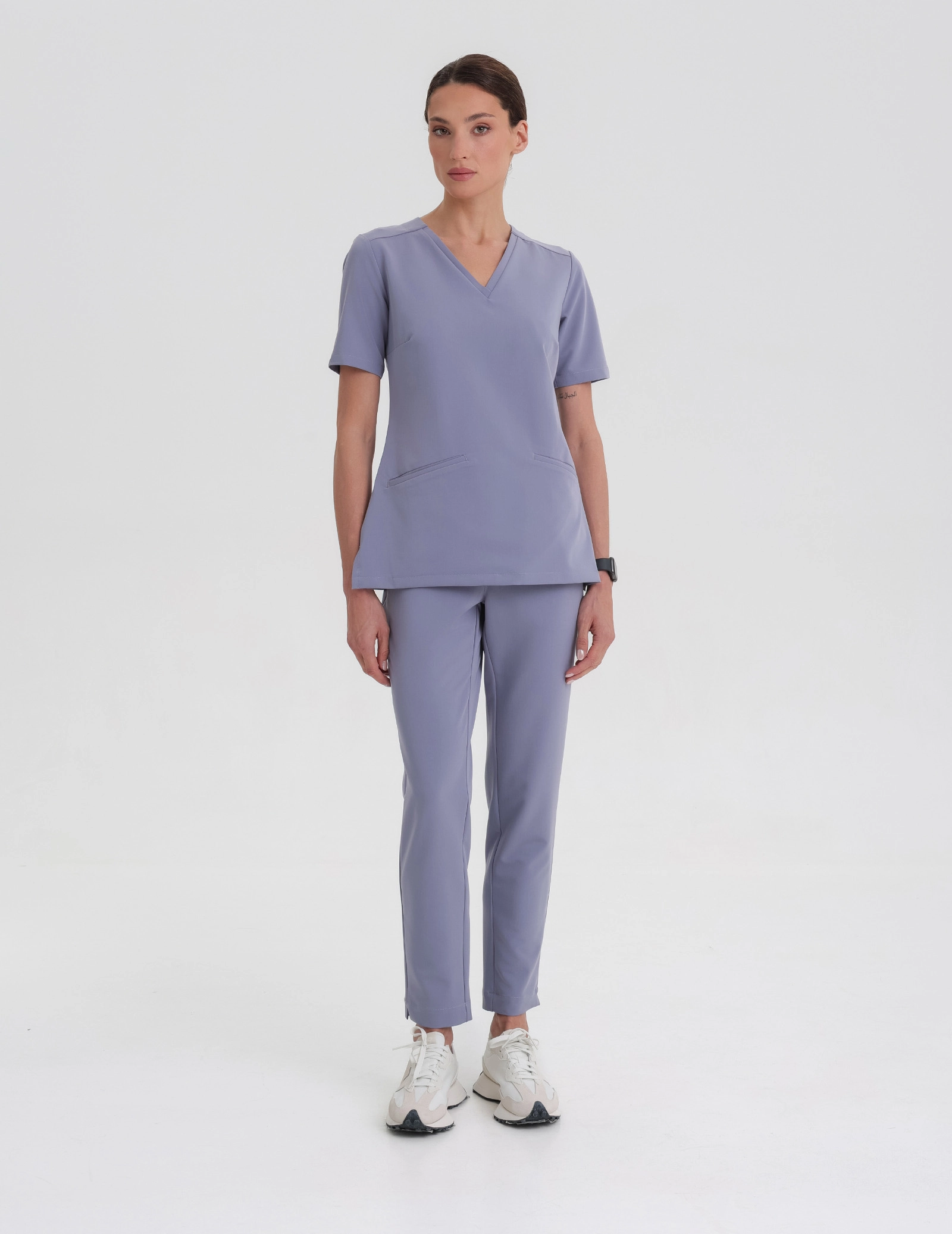 Medical Scrub Top Casy- MILKY LAVENDER
