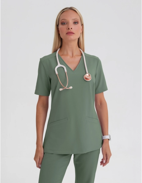Medical Scrub Top Casy - KHAKI