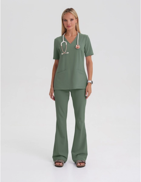 Medical Scrub Top Casy - KHAKI
