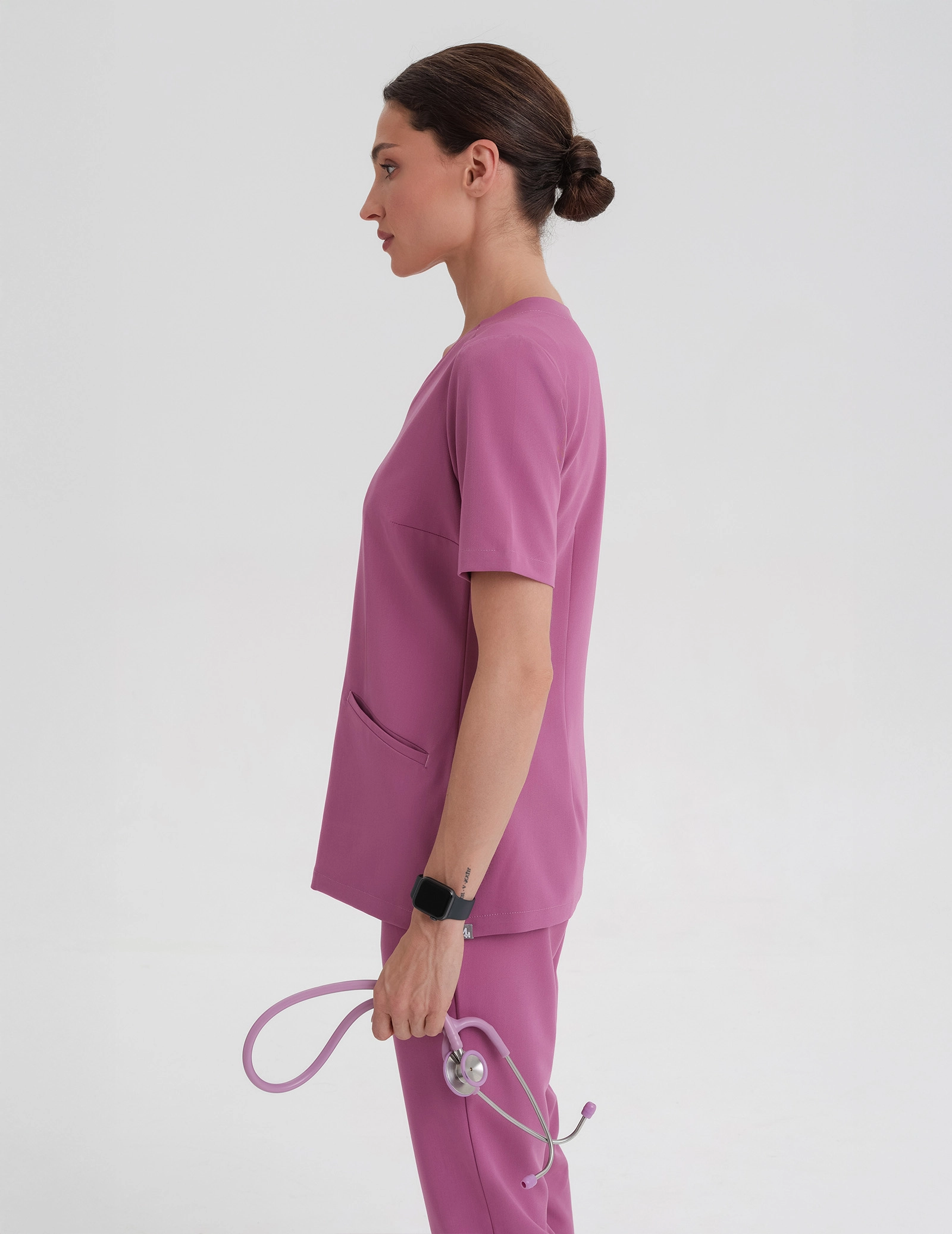 Medical Scrub Top Casy- BERRY SHAKE