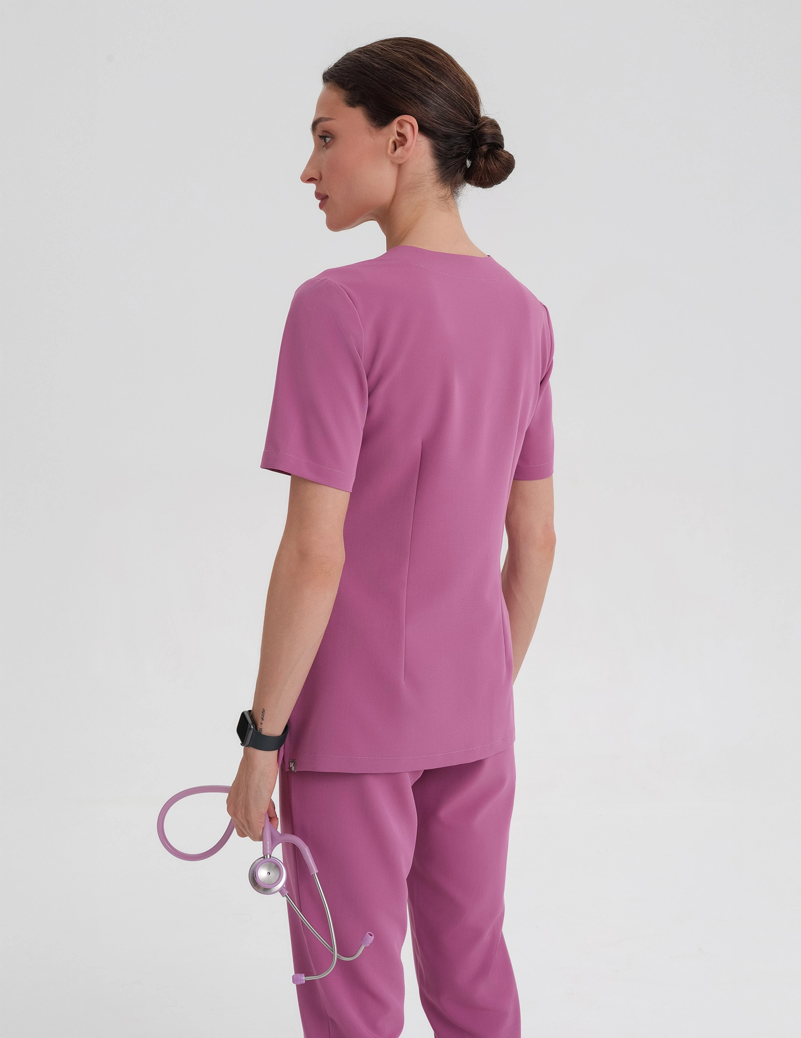 Medical Scrub Top Casy- BERRY SHAKE
