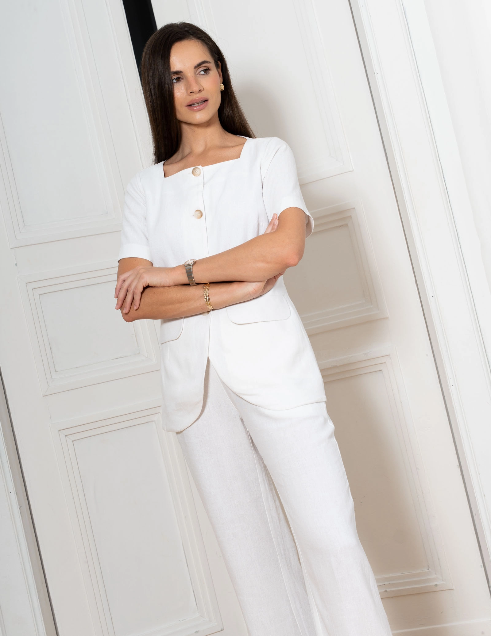 Women's Scrub Top Sole - SOFT WHITE