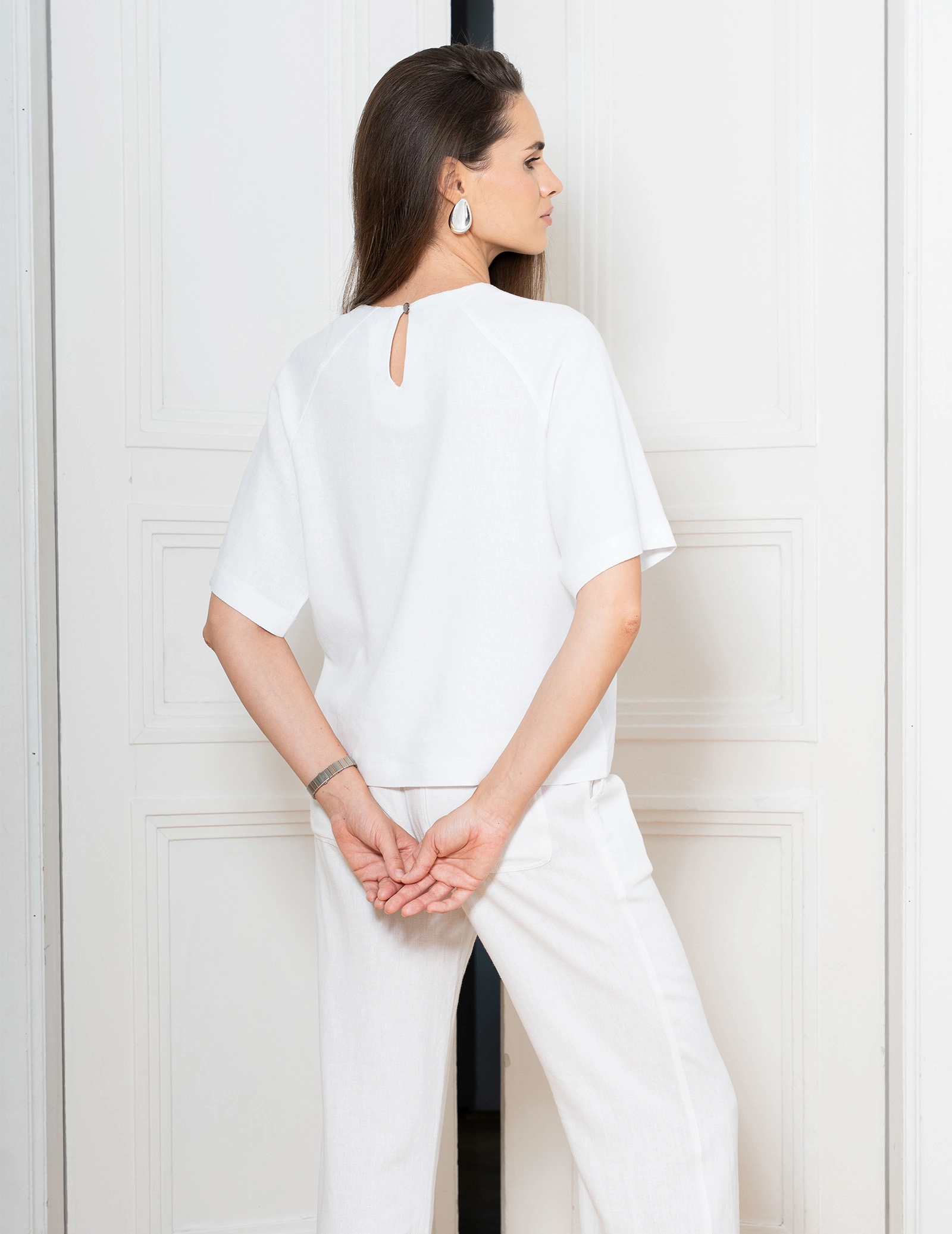 Women's Scrub Top Luna - SOFT WHITE
