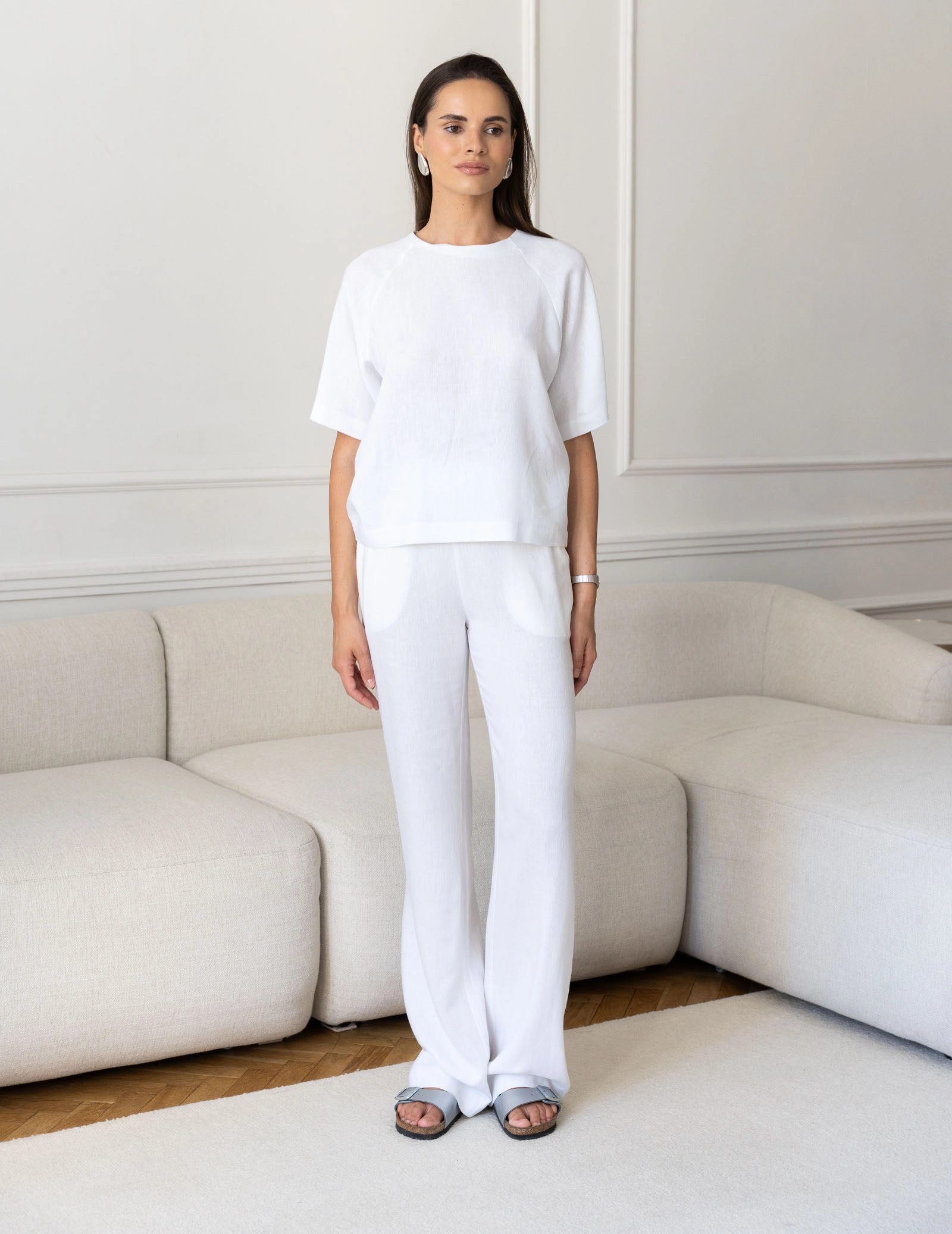 Women's Scrub Pants Nore - SOFT WHITE