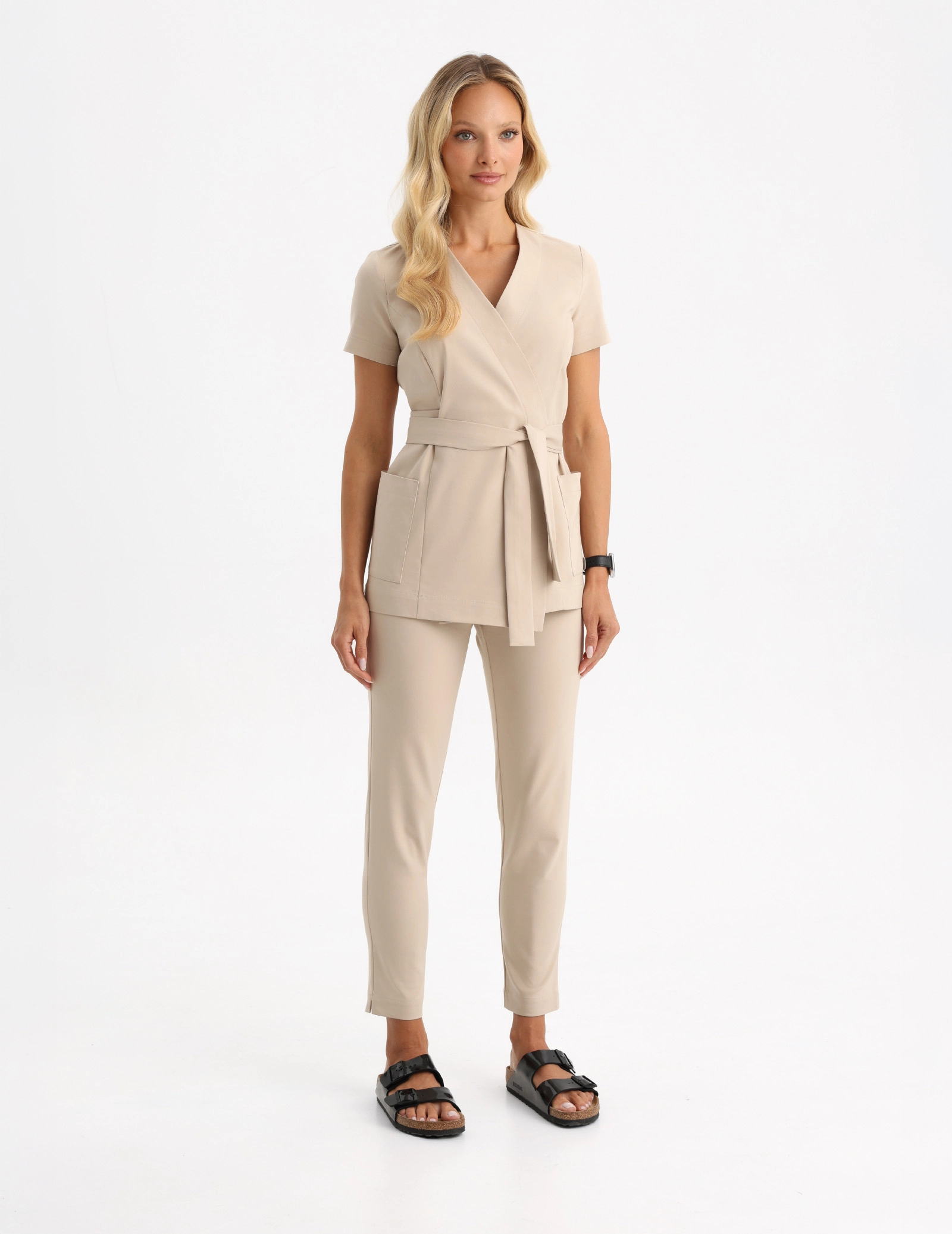 Women's Medical Scrub Pants Slim Fit- Nude