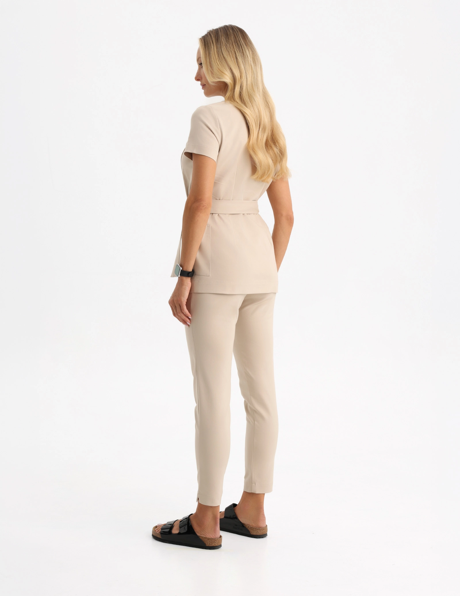 Women's Medical Scrub Pants Slim Fit- Nude