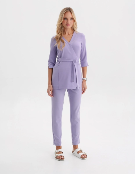Women's Basic Scrub Pants - PURPLE HEATHER