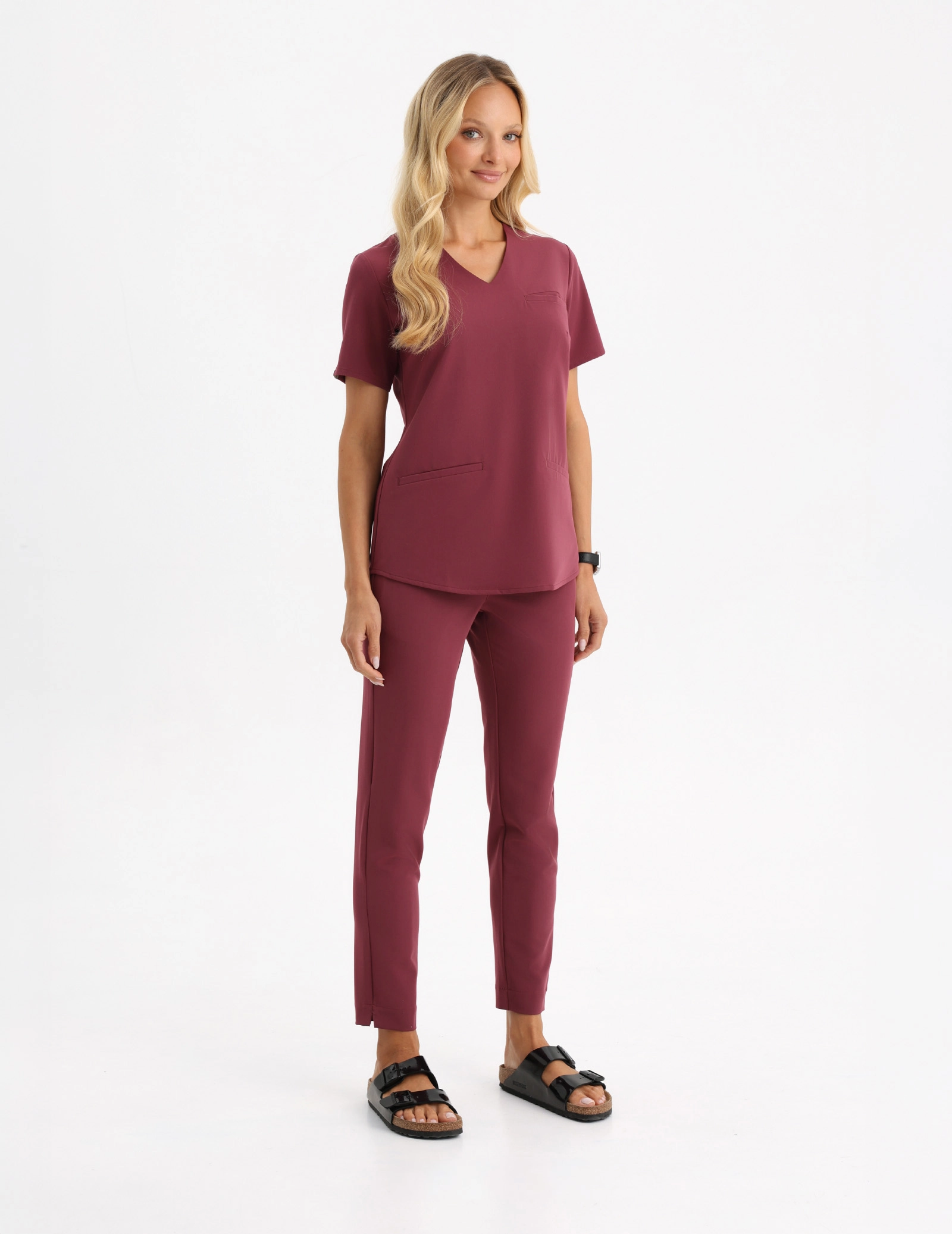 Basic Women`s Pants - MULLED WINE