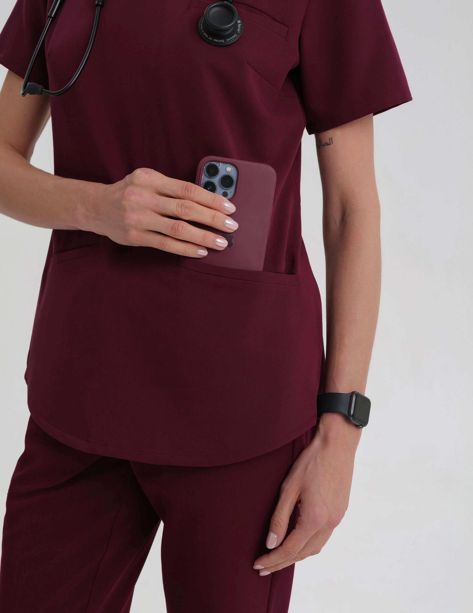 Grace Medical Hoodie - BURGUNDY