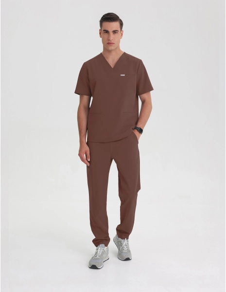 Men's Basic Pants - MILKY BROWN