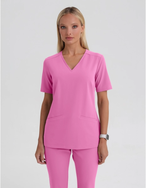 Medical Scrub Top Casy - HOT PINK