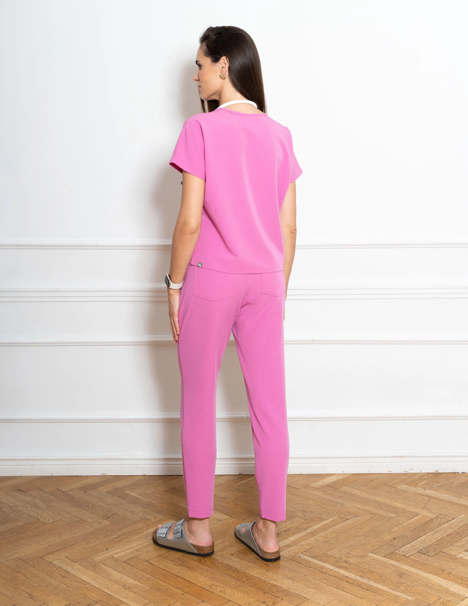 Medical Scrub Top Vessa - HOT PINK