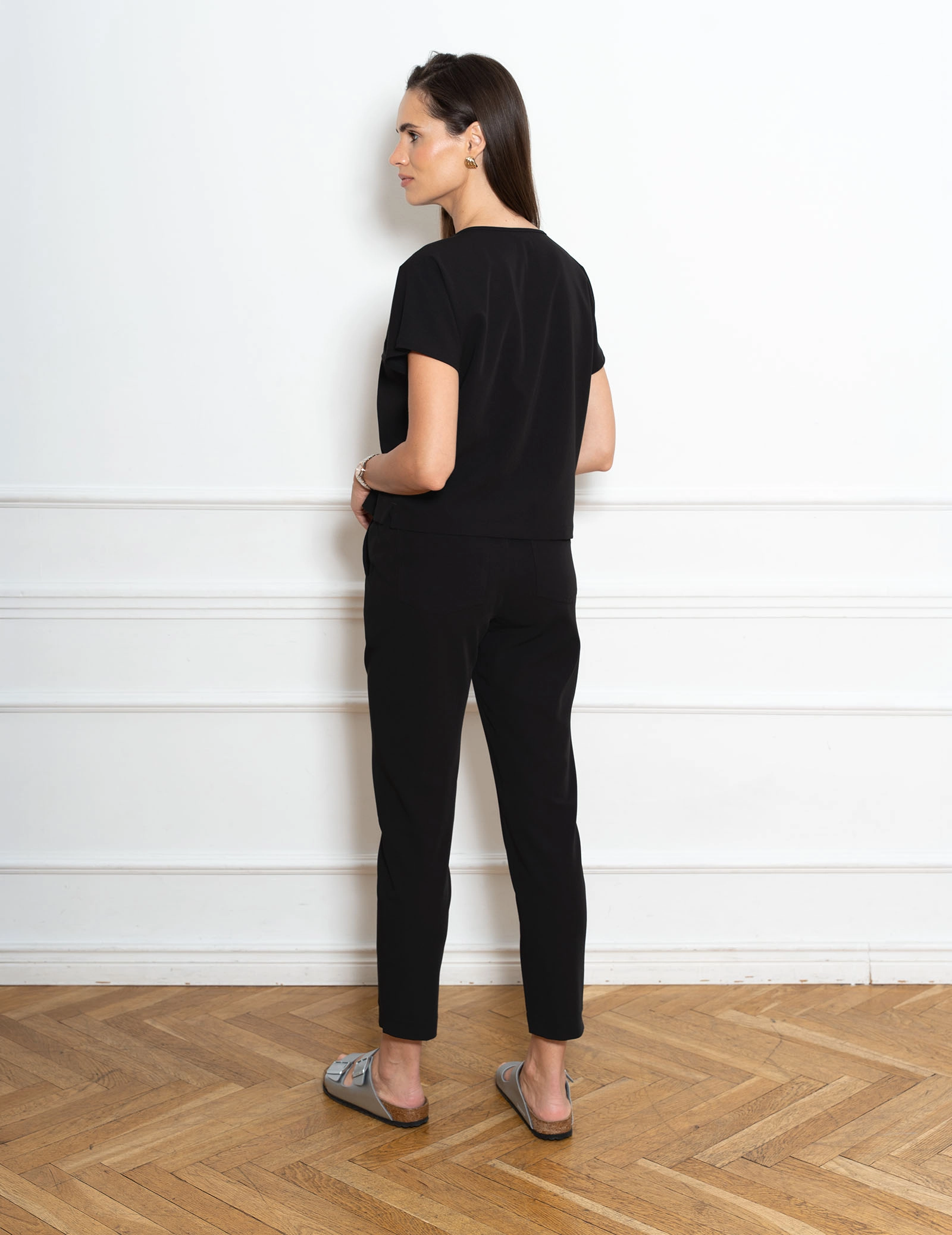 Medical Scrub Top Alisse - BLACK