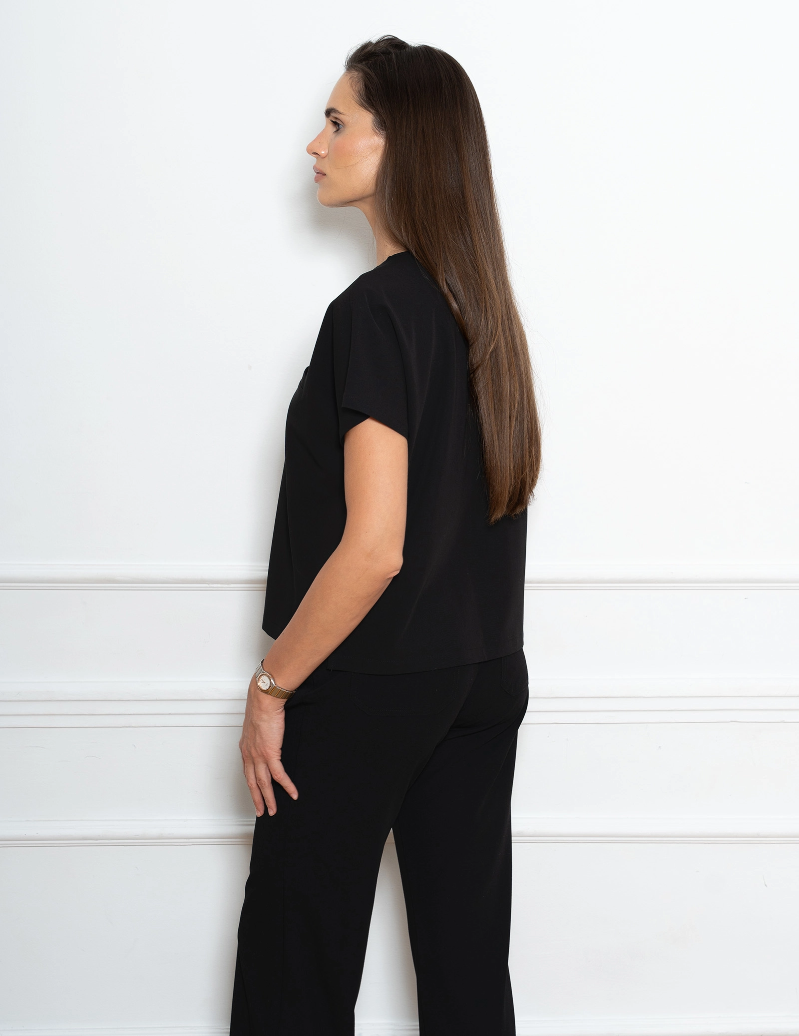 Medical Scrub Top Vessa - BLACK