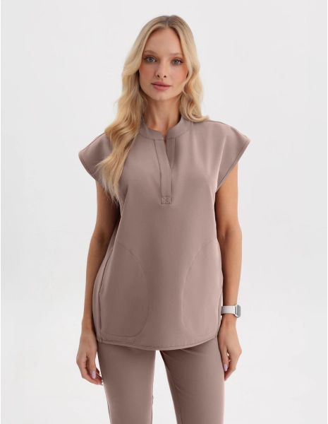 Medical Scrub Top Khloe - BEIGE