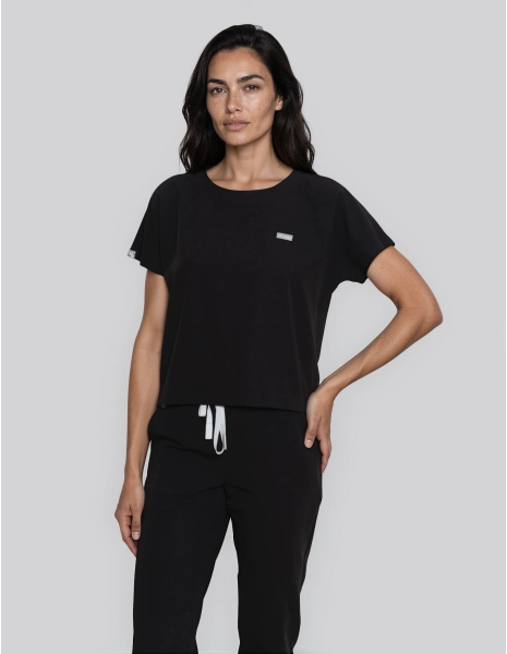 Medical Scrub Top Alisse - BLACK