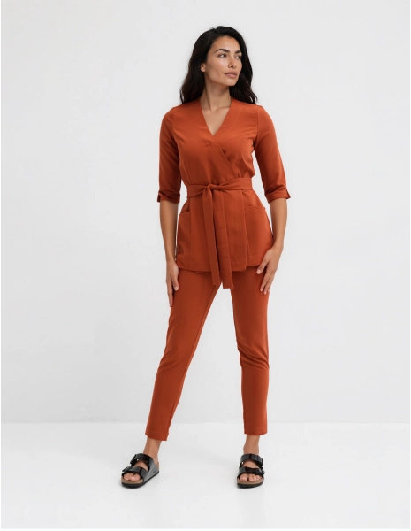 Women's Medical Scrub Pants Slim Fit - ROOIBOS TEA