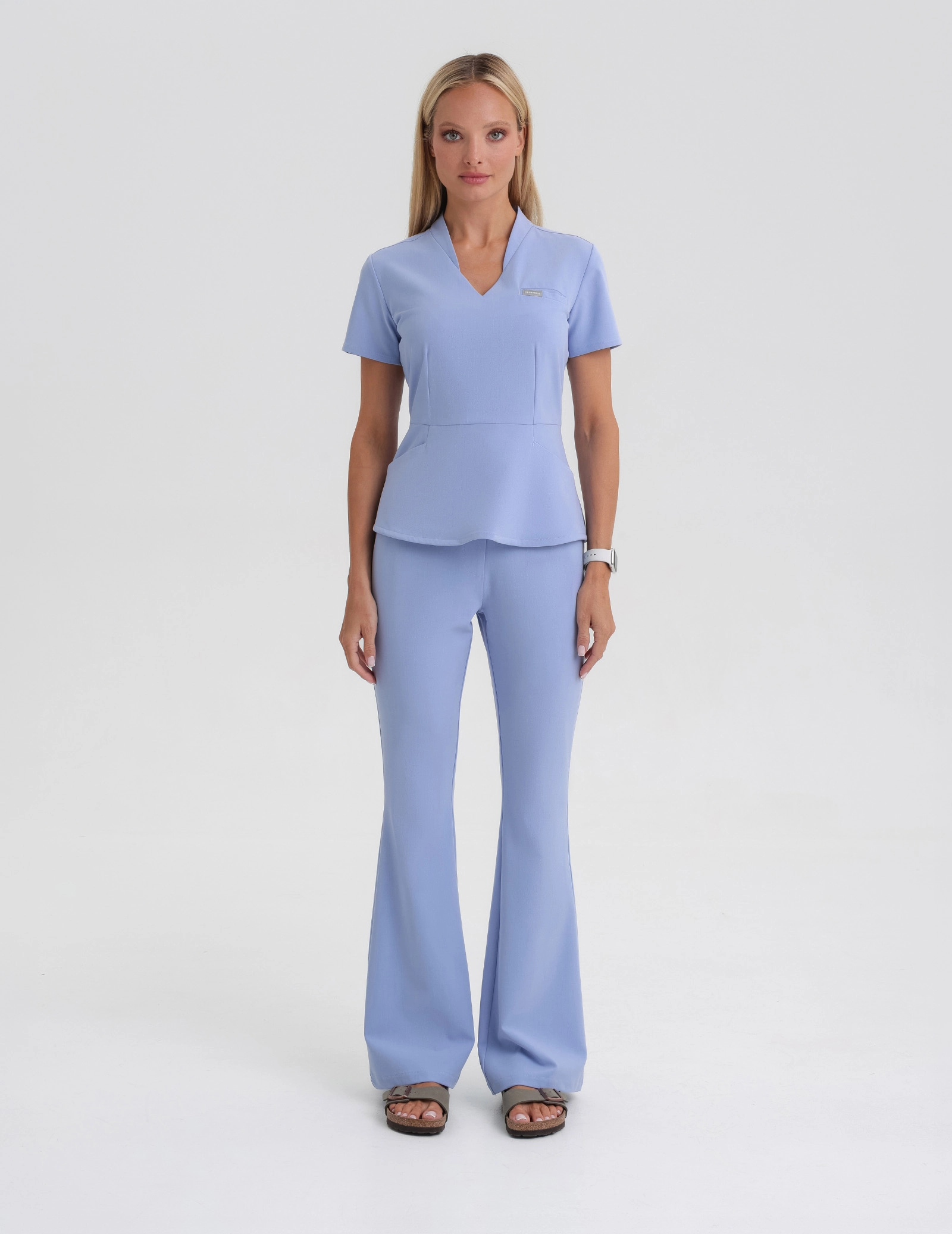 Medical Scrub Top Kori - CEIL BLUE