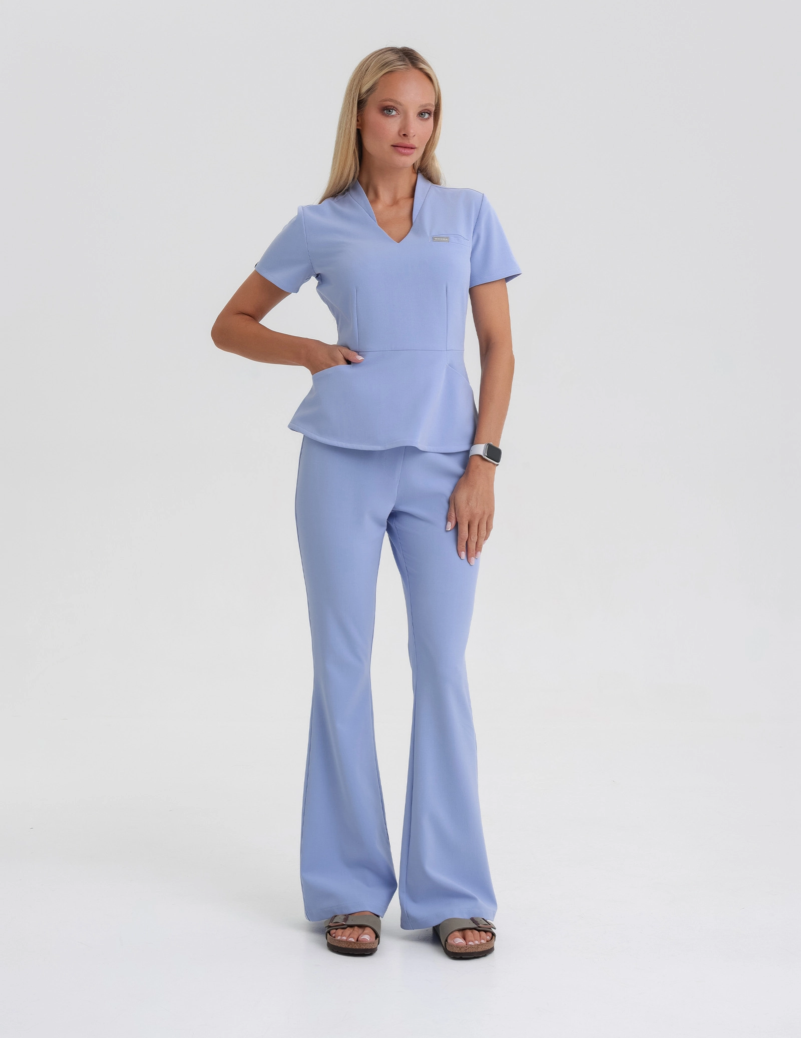 Medical Scrub Top Kori - CEIL BLUE