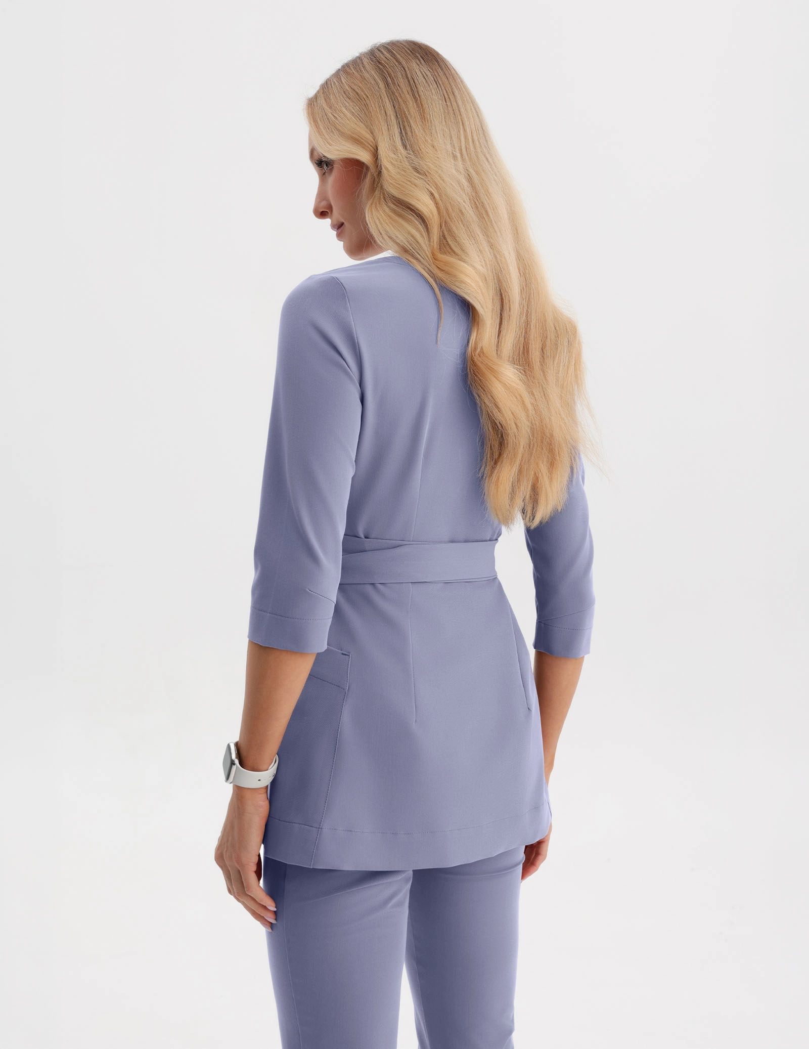 Rosalie tied medical Blouse - MILKY LAVENDER