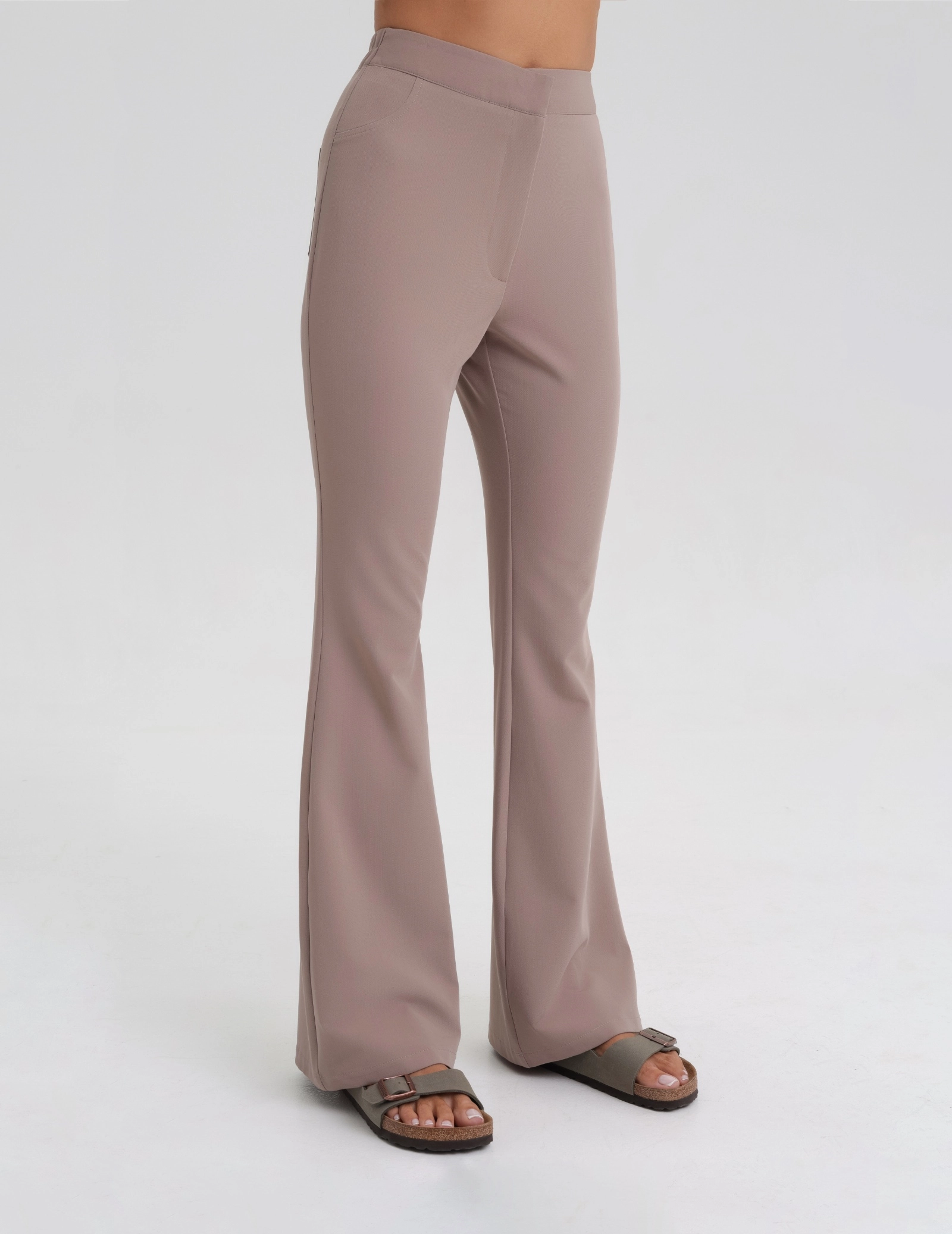 Women's Medical Scrub Pants Flare - BEIGE