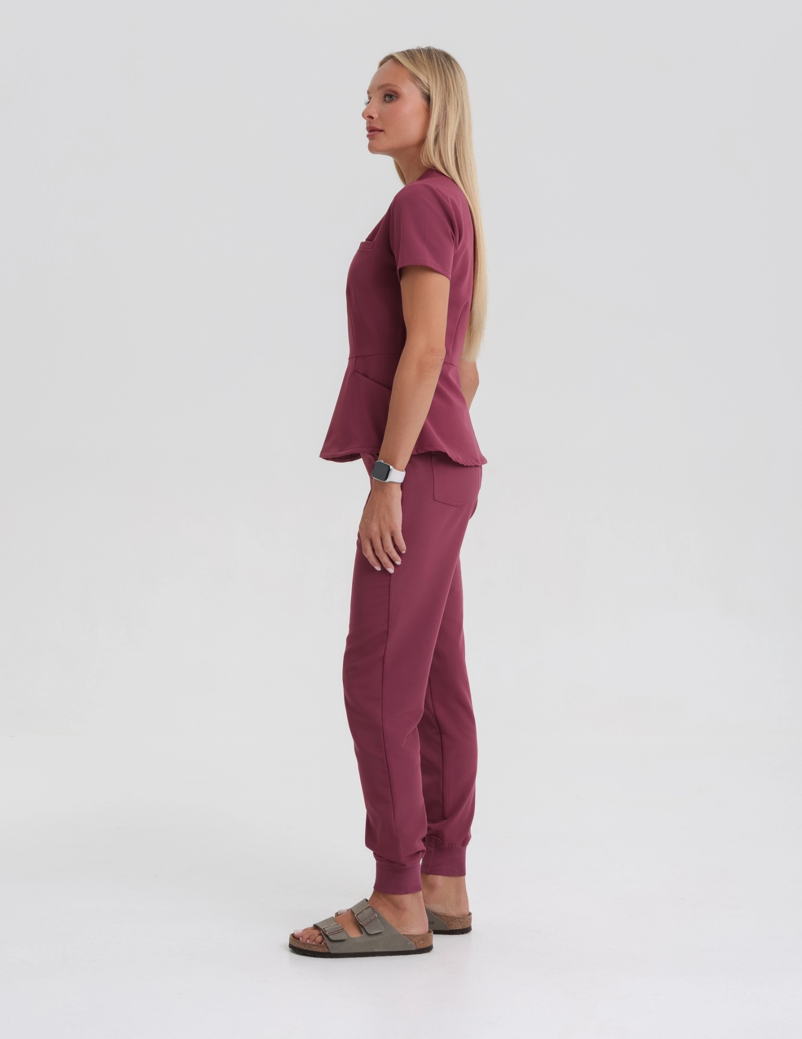 Women's Medical Scrub Joggers - MULLED WINE