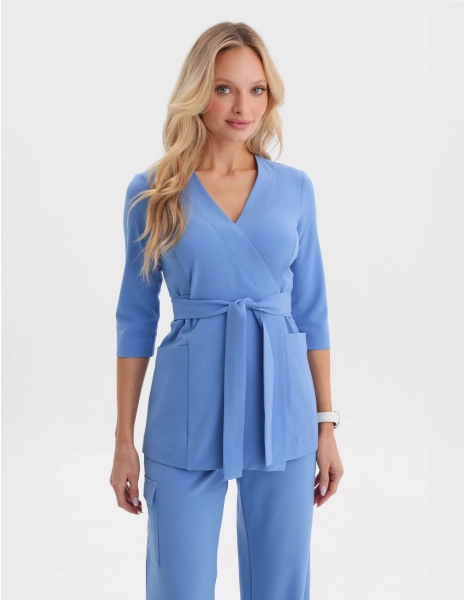 Rosalie tied medical Hoodie - MARINA BLUE